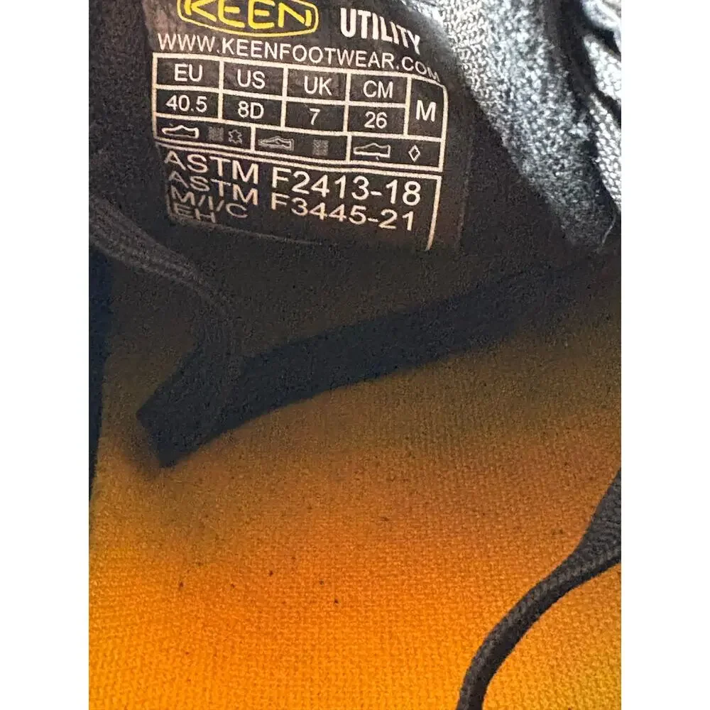 Keen Utility Mens Kenton ESD CT Black/Gum Canvas Work‎ Shoes Sneakers size 8 D